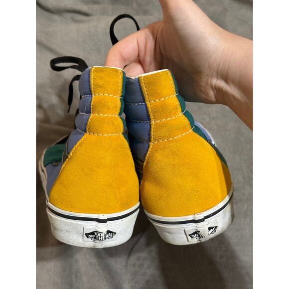 VANS Sk8-Hi Mix & Match Mens SZ 13 C0926 Canvas & Suede Yellow Blue Green Black - Picture 9 of 9